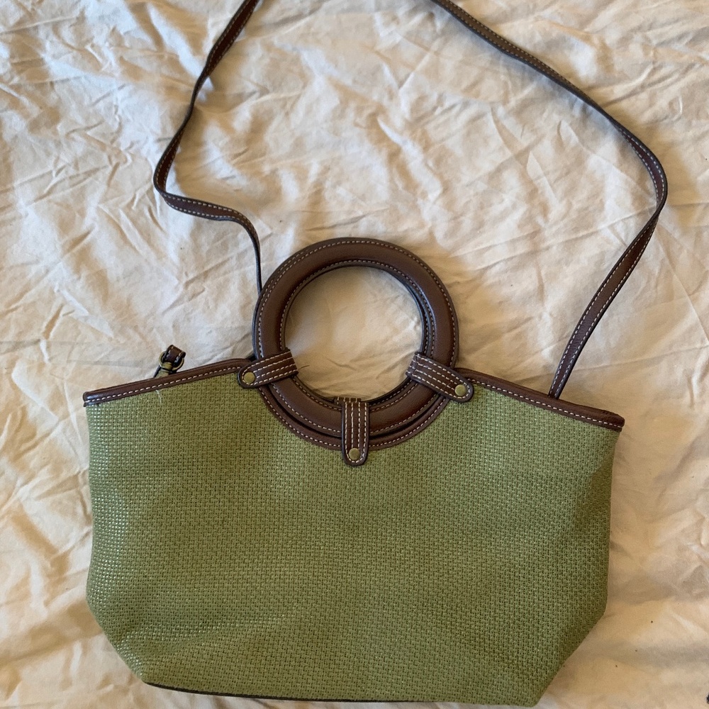Croft & Barrow Olive Green Woven Bag